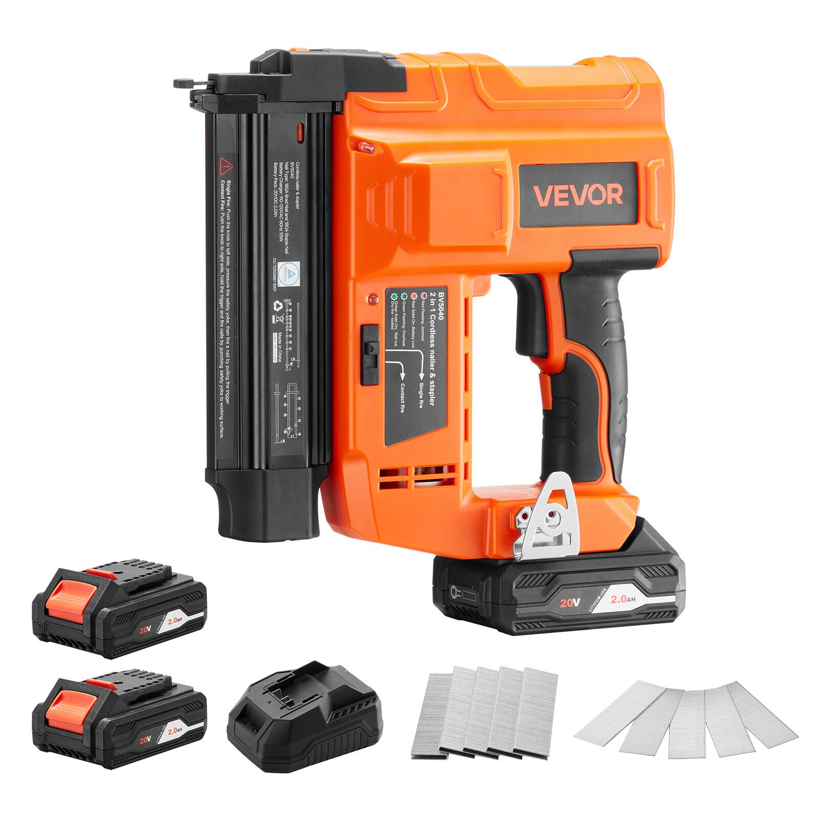 BV5040 Cordless nailer a solgte VEVOR [ 20m 20V 2.0A A 2O 2.0m
