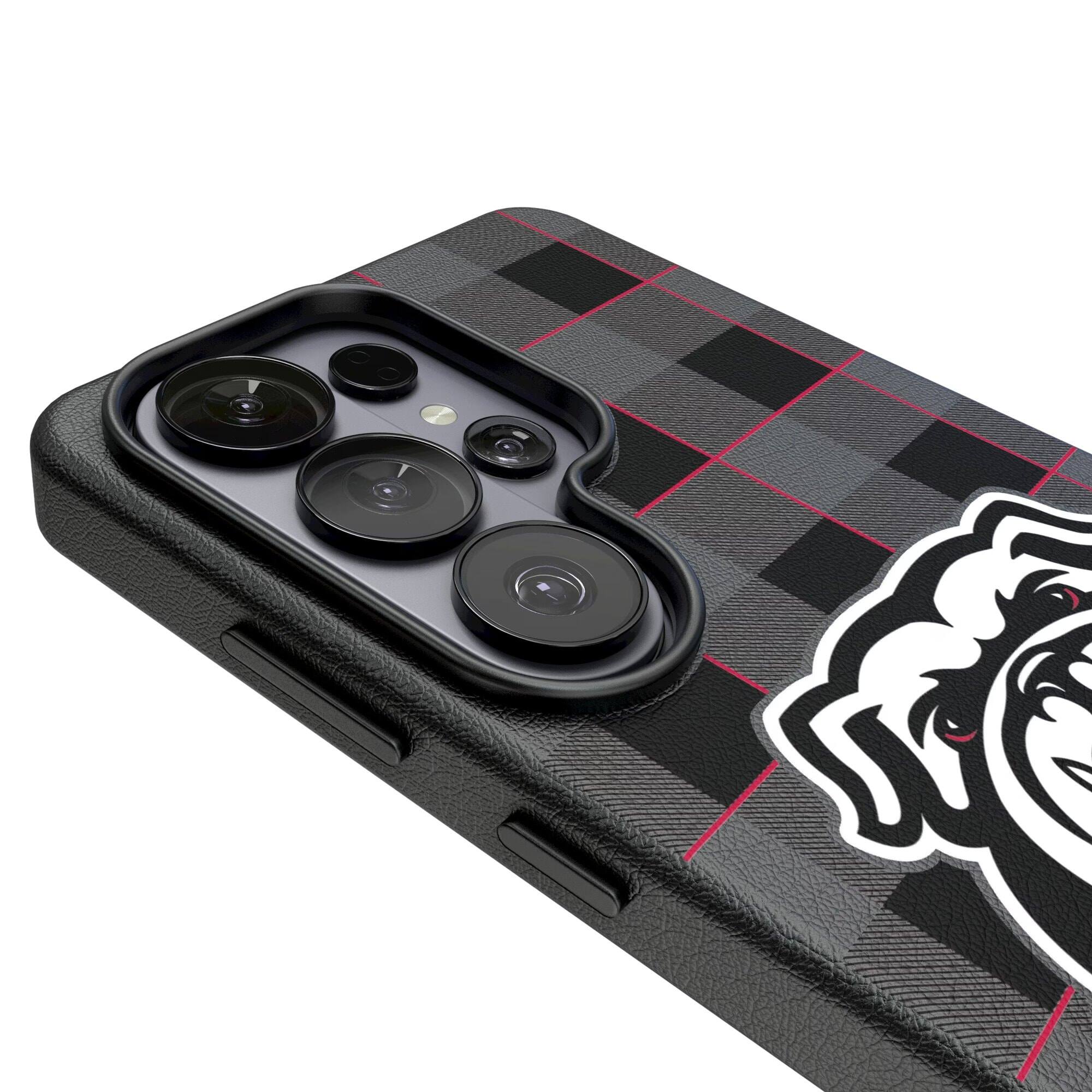 Alt View 2. Keyscaper - Georgia Bulldogs UGA Galaxy Magnetic Bump Case - S25 - Black.