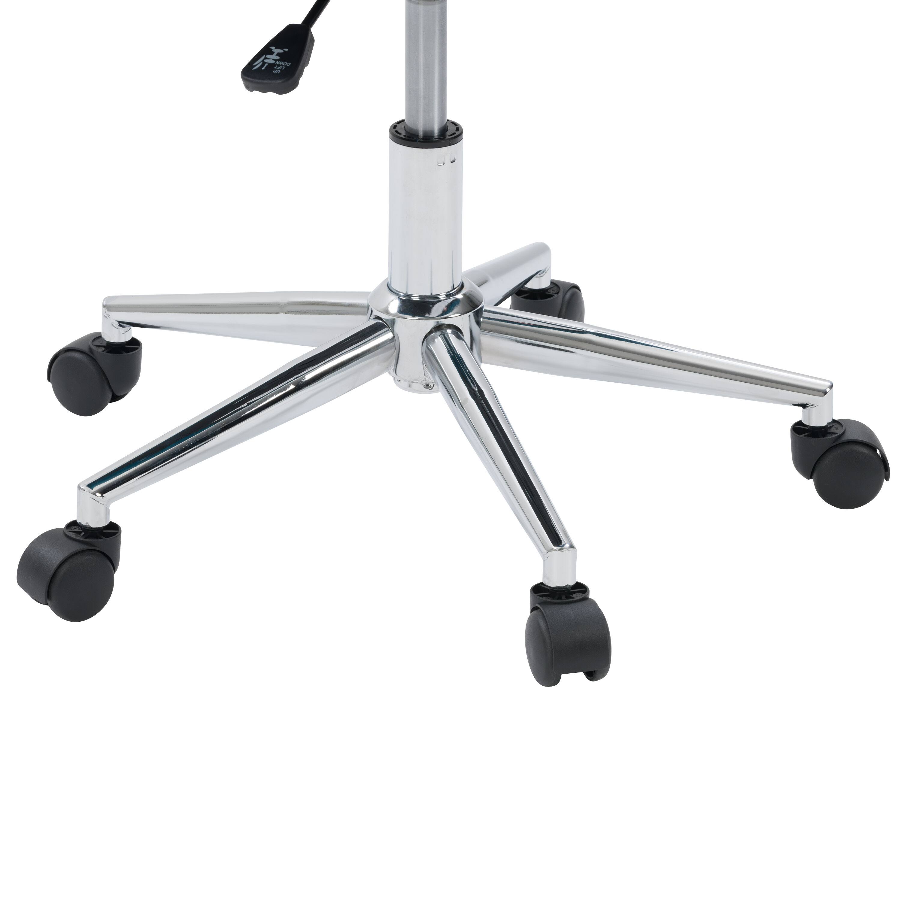 Alt View 18. CorLiving - Marlowe Upholstered Chrome Base Task Chair - Dark Blue.