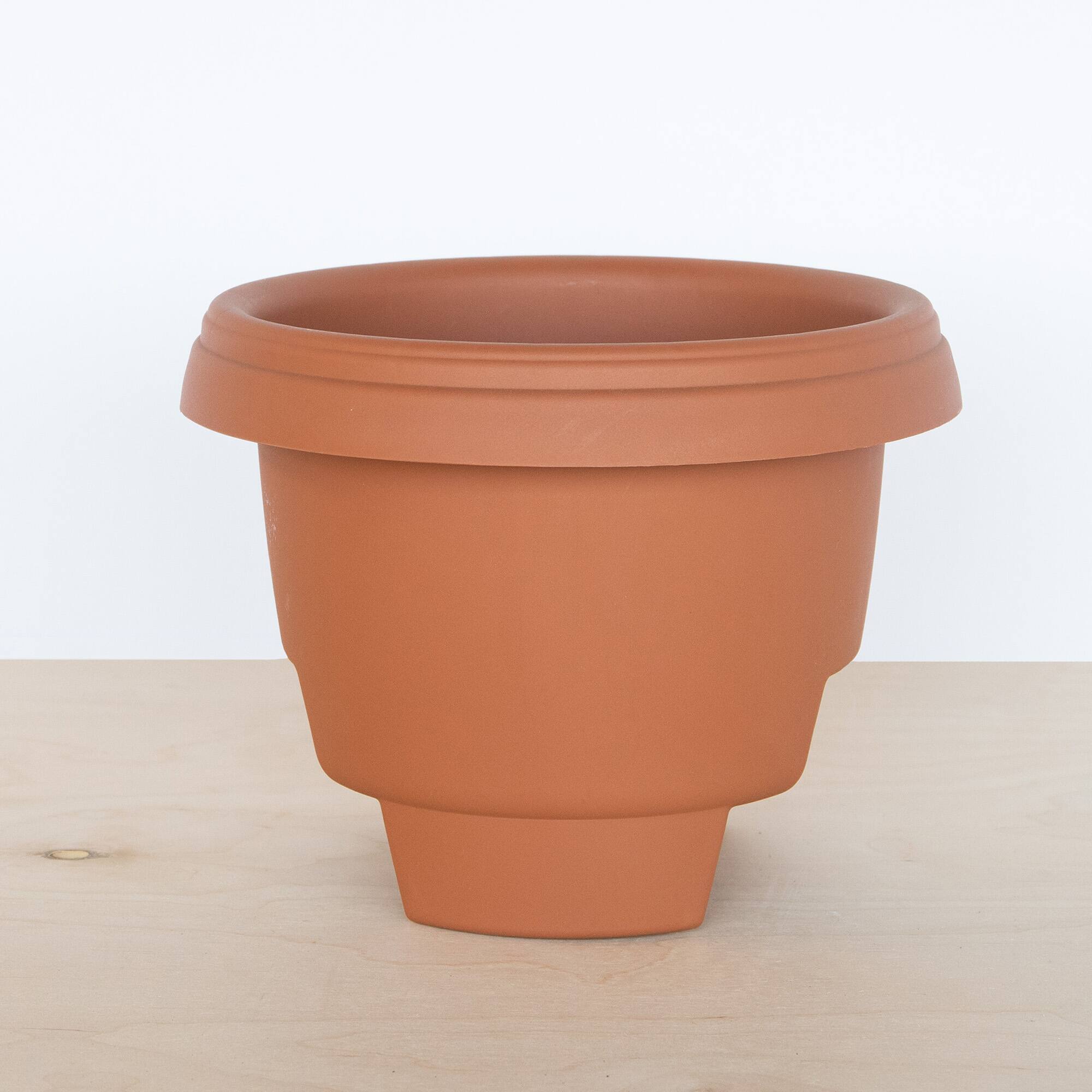 Alt View 4. Bloem - Terra Cotta 12" - Classic Deck Rail Planter.