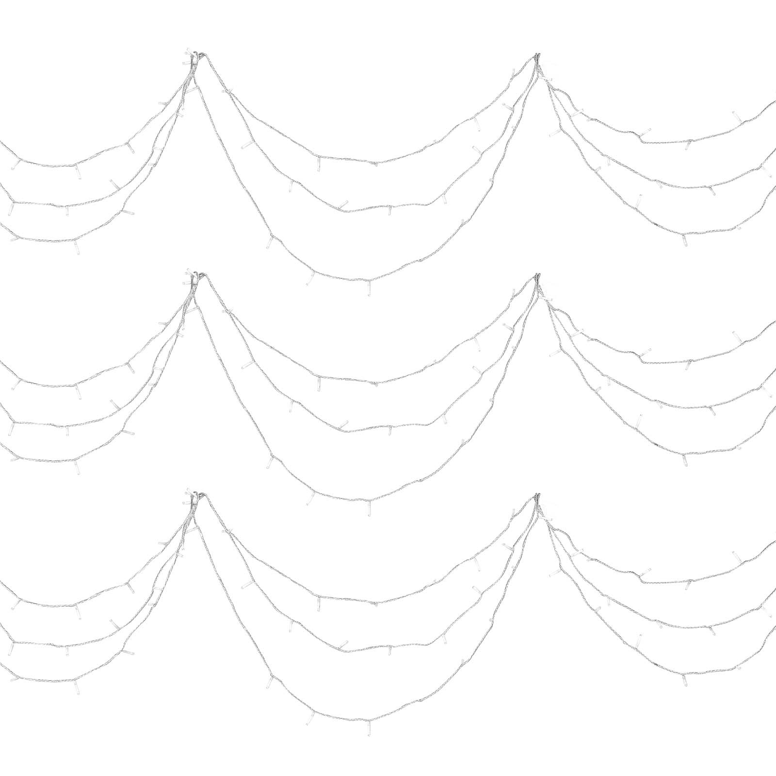 Front. VEVOR - LED Christmas String Lights, 200 LED, 76 ft Connectable Warm White Christmas Lights Outdoor, with 8 Modes, Auto Timer - Transparent.