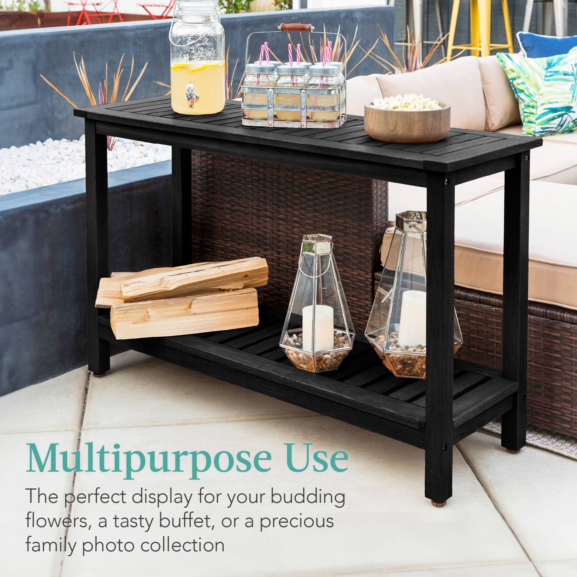 Multipurpose Use

The perfect display for your budding flowers, a tasty buffet, or a precious family photo collection