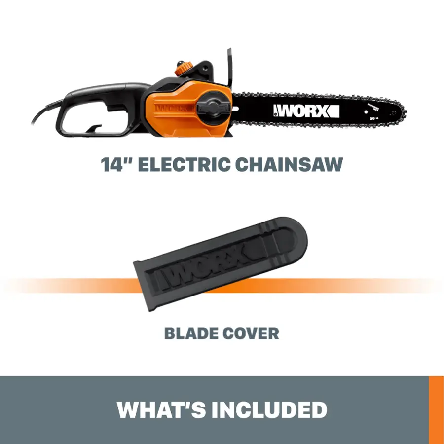 Alt View 15. WORX - WG305 8 Amp 14" Electric Chainsaw - Black.