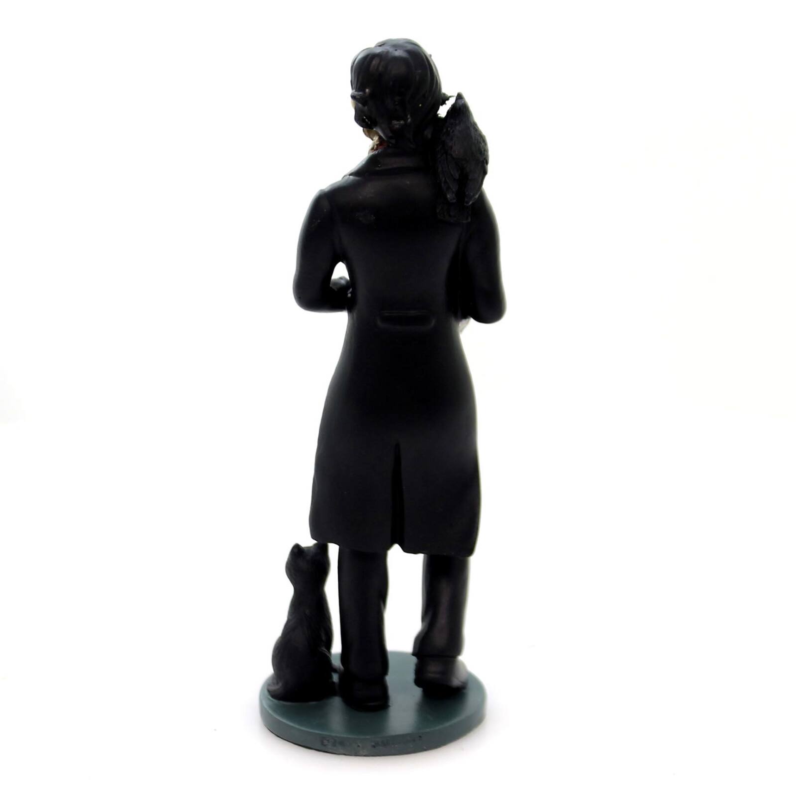 Angle. Pacific Trading - Gothic Day Of The Dead Edgar Allan Poe Statue With Raven Skeleton Figurine 5.5 inch.