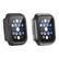Front. Insignia™ - Bumper with Glass Screen Protector for Apple Watch 40/41mm - Black and Clear.