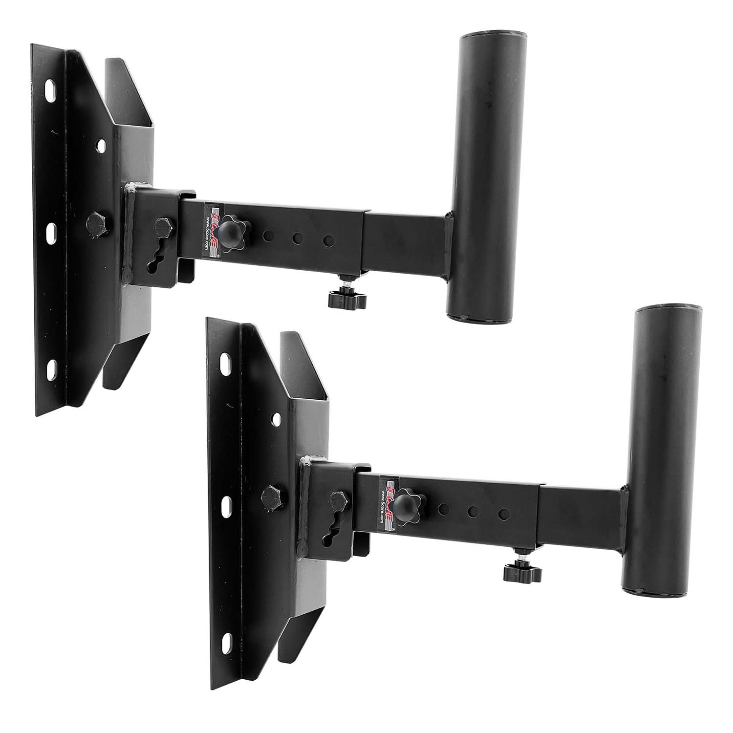 Front. 5 CORE - 5Core Speaker Wall Mount Rotatable Angle Mounting Bracket Wall Speakers Holder - Black.