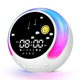 Dazzed Corner - Digital Alarm Clock, Wake Clock with Night Lights - White