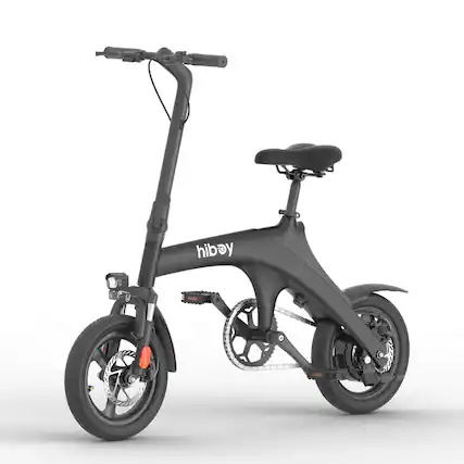 Angle. HiBoy - C1 Electric Bike w/ 43.5 mi Max Operating Range & 20 mph Max Speed - Black.