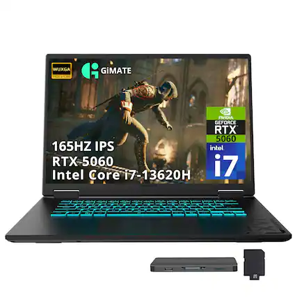 WUXGA 1920 x 1200
GiMATE
NVIDIA GEFORCE RTX 5060 165HZ IPS
Intel Core i7-13620H
GIGABYTE