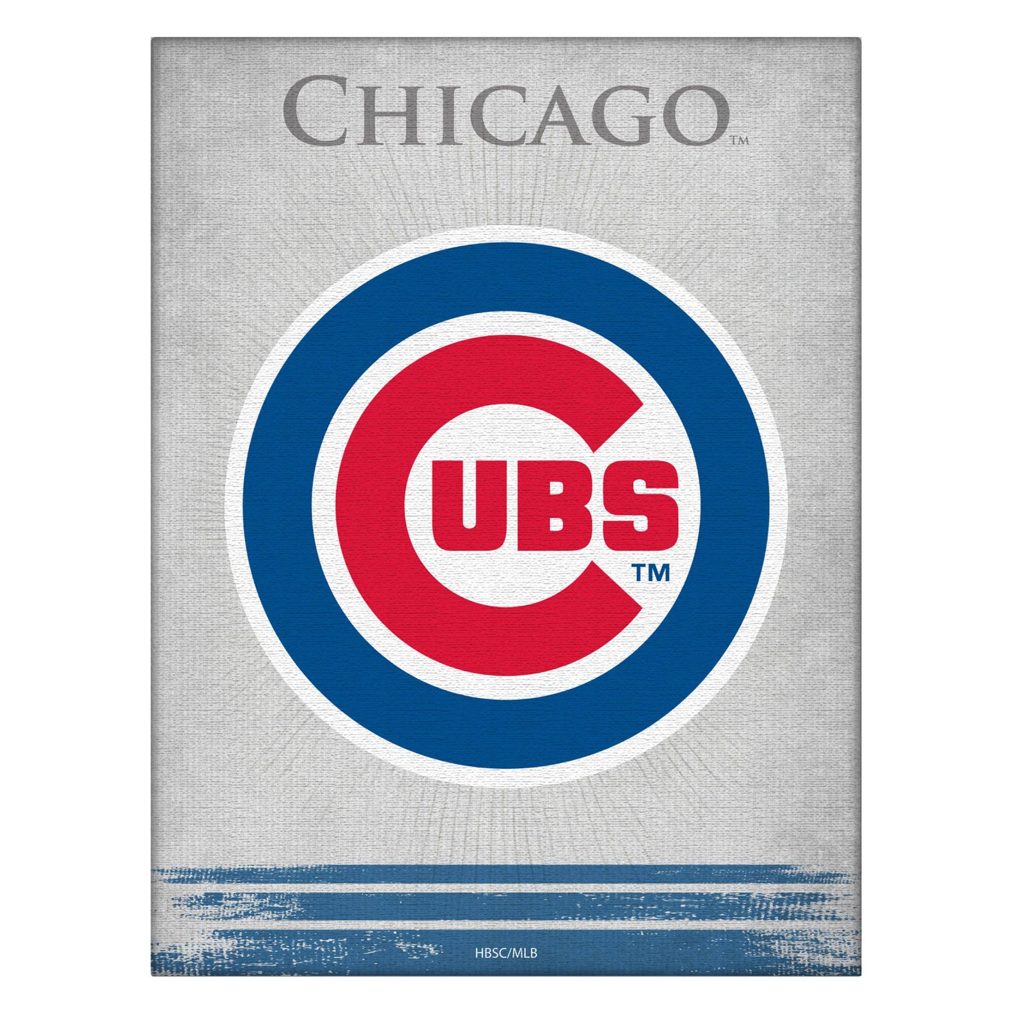 Chicago Cubs 15" x 20" Splash Canvas Wall Art