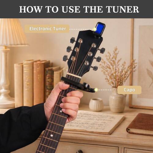 HOW TO USE THE TUNER

Electronic Tuner

Capo