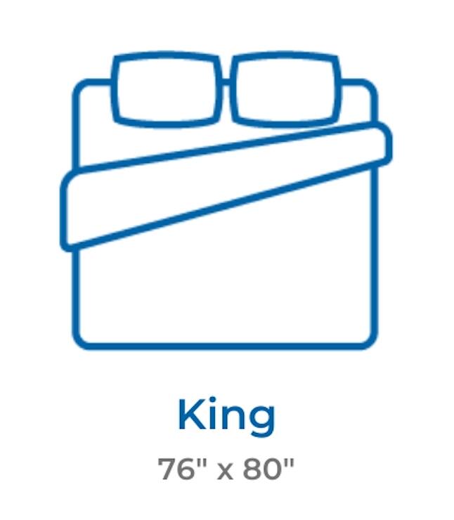 King  
76" x 80"