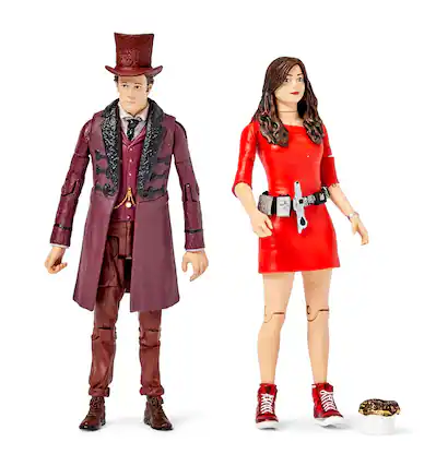 Front. Seven20 - Doctor Who The Impossible Set w/ 11th Doctor & Oswin Oswald 5" Action Figures - Red/White.