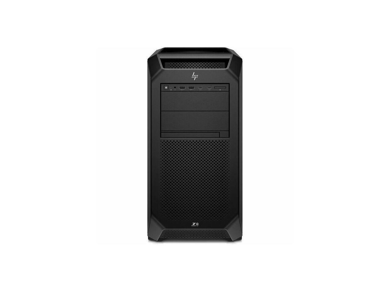 Front. HP - HP Z8 Fury G5 - Xeon w5-3525 - 16GB - 512GB SSD - W790 - Win 11 Pro - RTX 4000 20GB - BG9C3UT#ABA - Black.