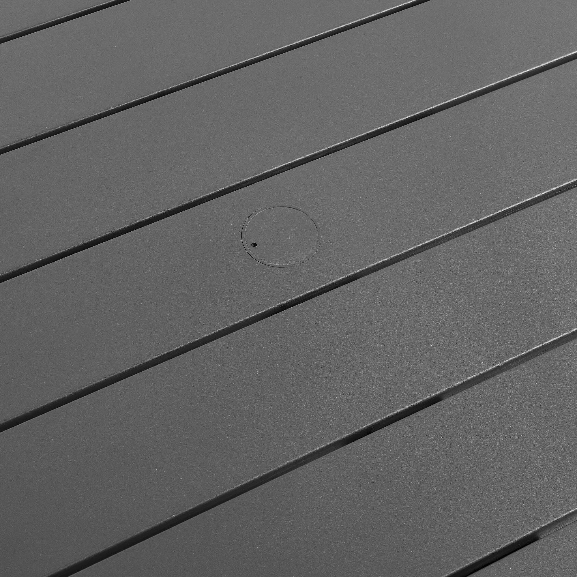 Alt View 5. Modway - Tahoe Rectangular Outdoor Patio Aluminum Dining Table by Modway - Gray.