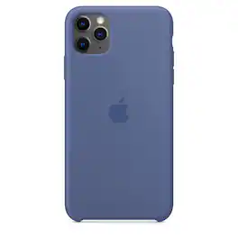 Apple - iPhone 11 Pro Max Silicone Case - Linen - Blue