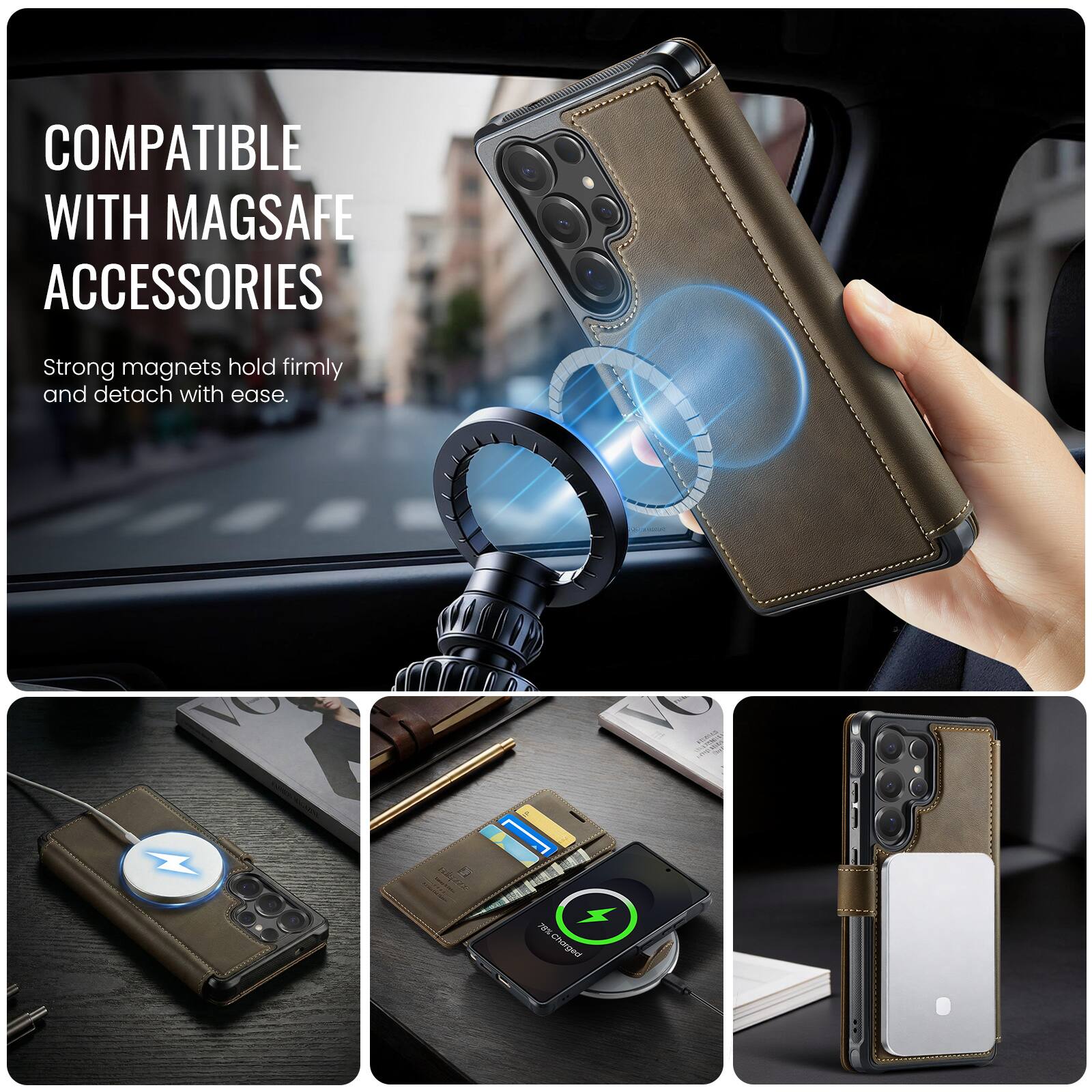 COMPATIBLE WITH MAGSAFE ACCESSORIES

Strong magnets hold firmly and detach with ease.