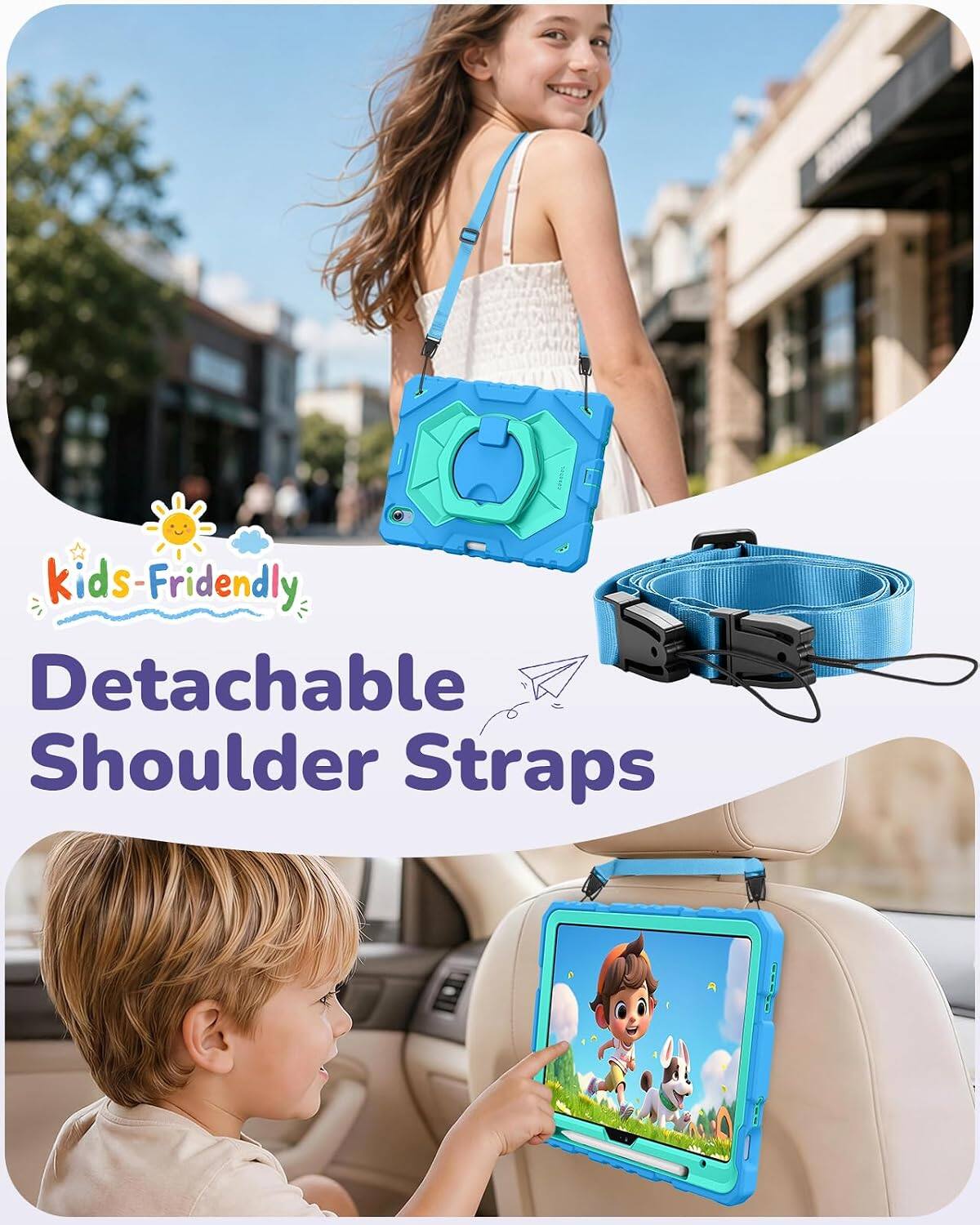 Kids-Friendly Detachable Shoulder Straps