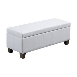 Lumina Wise - Extra Long Ottoman Storage Bench - White