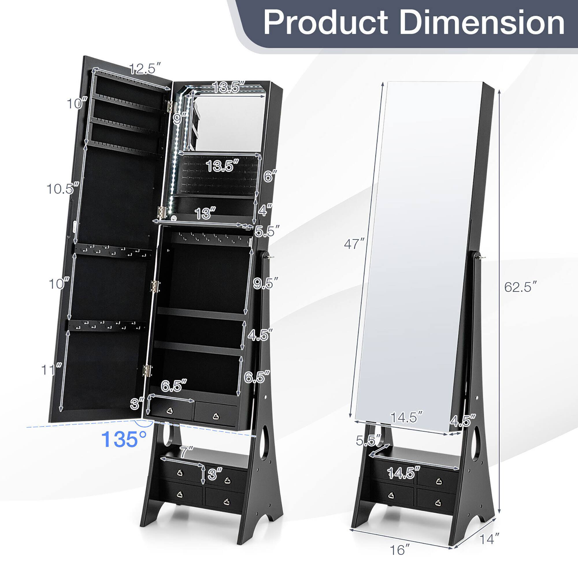 Product Dimension

- 12.5" x 10"
- 13.5" x 9"
- 13.5" x 10.5"
- 13" x 6"
- 5.5" x 4"
- 47" x 62.5"
- 10" x 9.5"
- 11" x 4.5"
- 6.5" x 3"
- 135°
- 14.5" x 5.5"
- 14.5" x 4.5"
- 14" x 16"