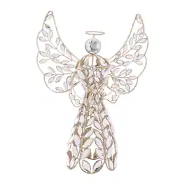 BreeBe - Jeweled Metal Angel Tree Topper 13"H - Silver, Gold