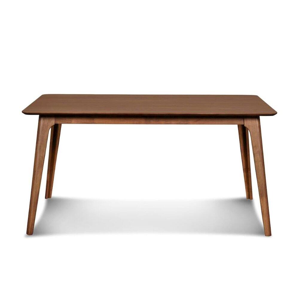 Alt View 3. FurniFact - Brown Wood Rectangle 5 Piece Dining Table Set with 4 Chairs - Brown.