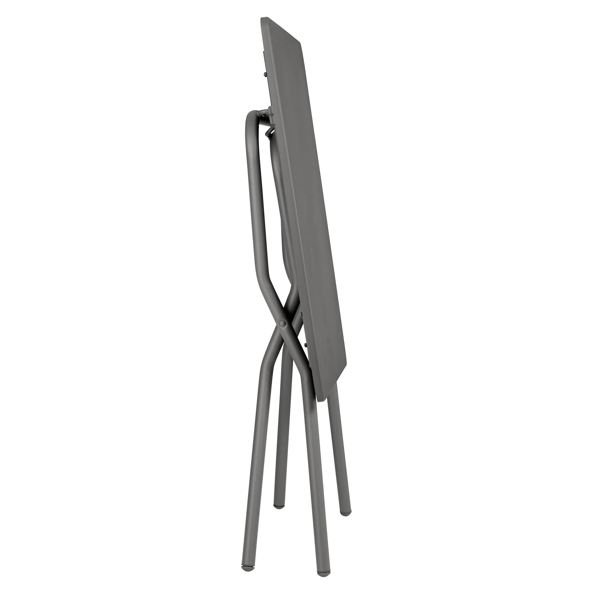 Alt View 1. Lafuma - Lafuma Balcony II Colorblock Steel Square Folding Outdoor Patio Table, Titanium - Titanium.