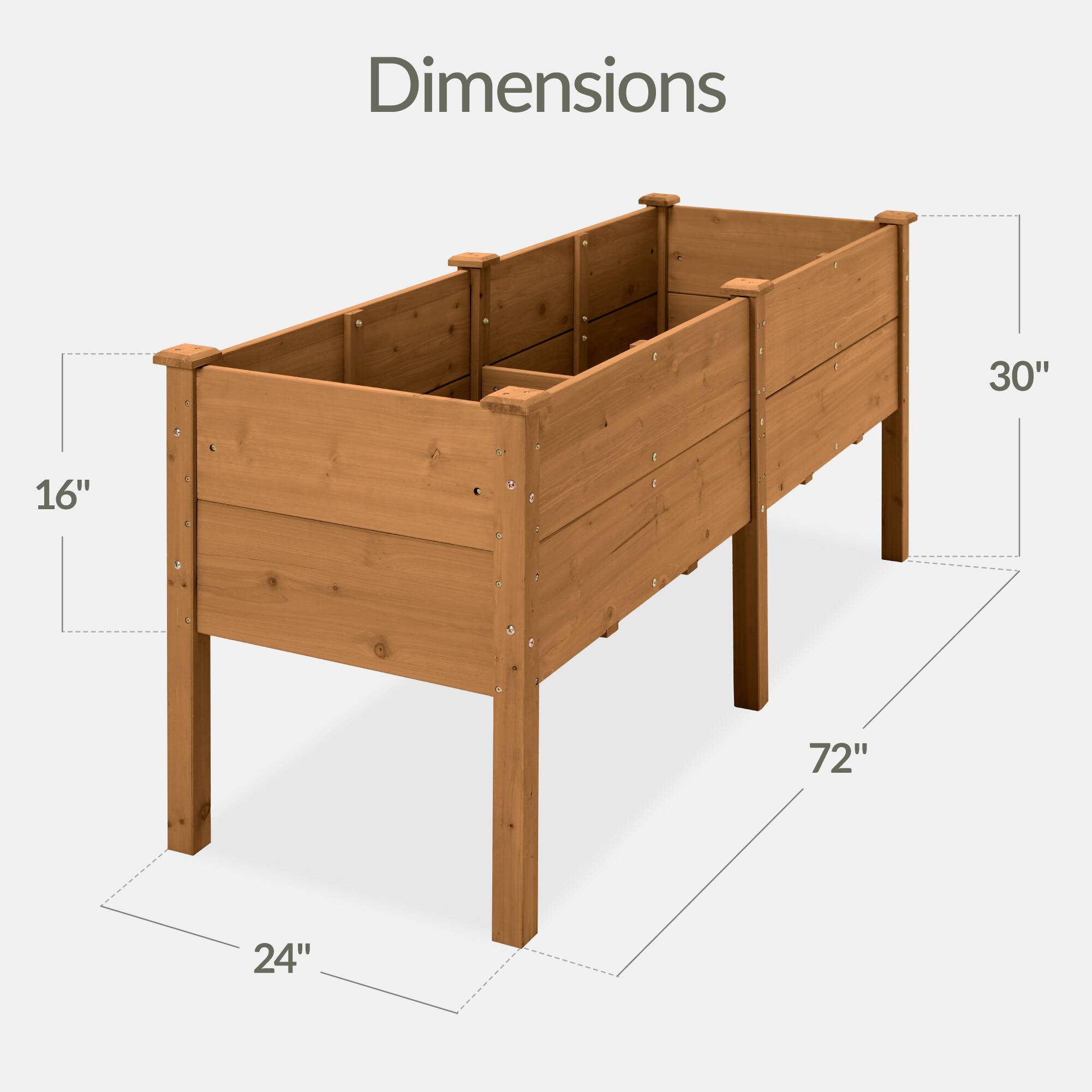 Dimensions: 30" x 16" x 72" x 24"