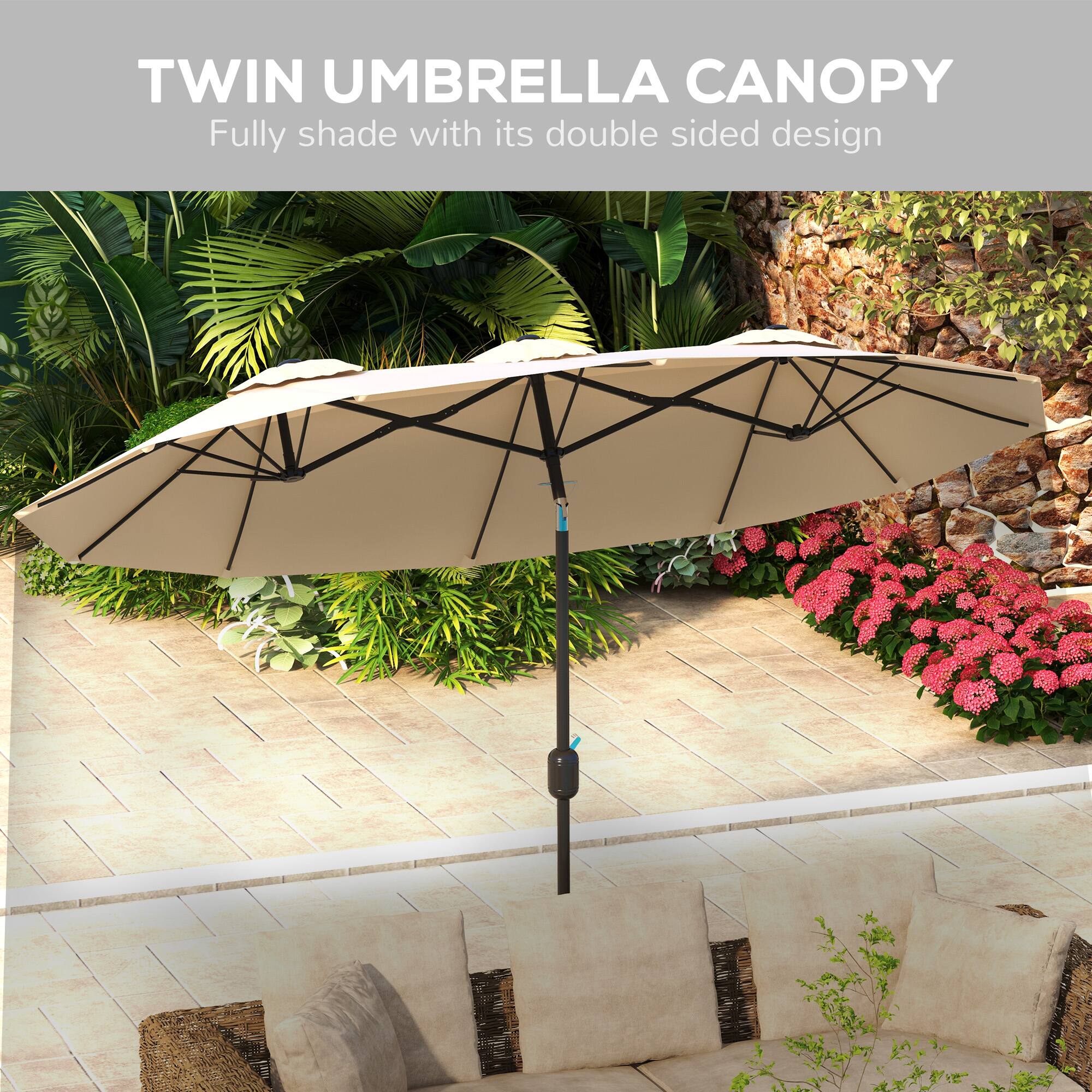 TWIN UMBRELLA CANOPY
Fully shade with its double sided design