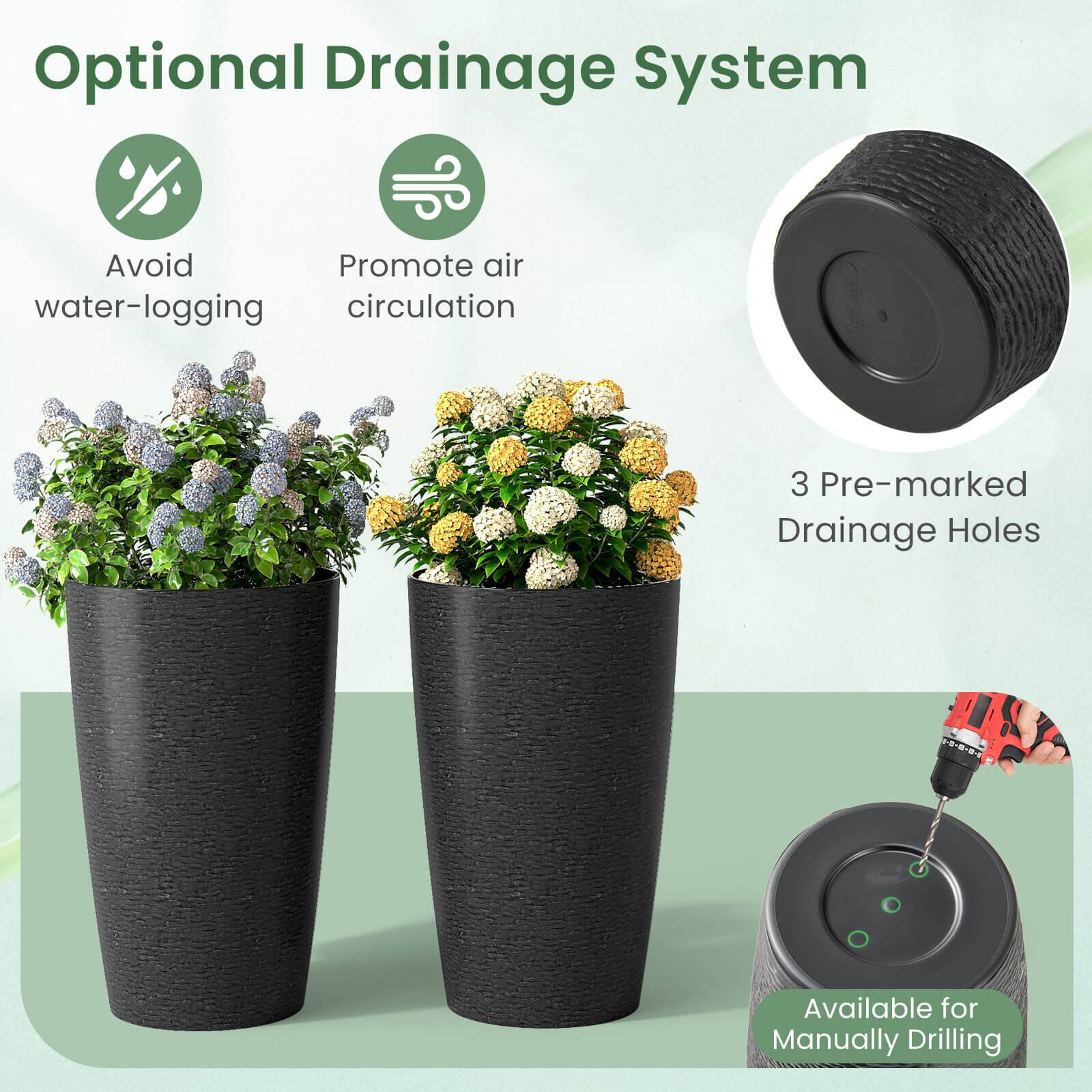 Optional Drainage System

- Avoid water-logging
- Promote air circulation

3 Pre-marked Drainage Holes

Available for Manually Drilling