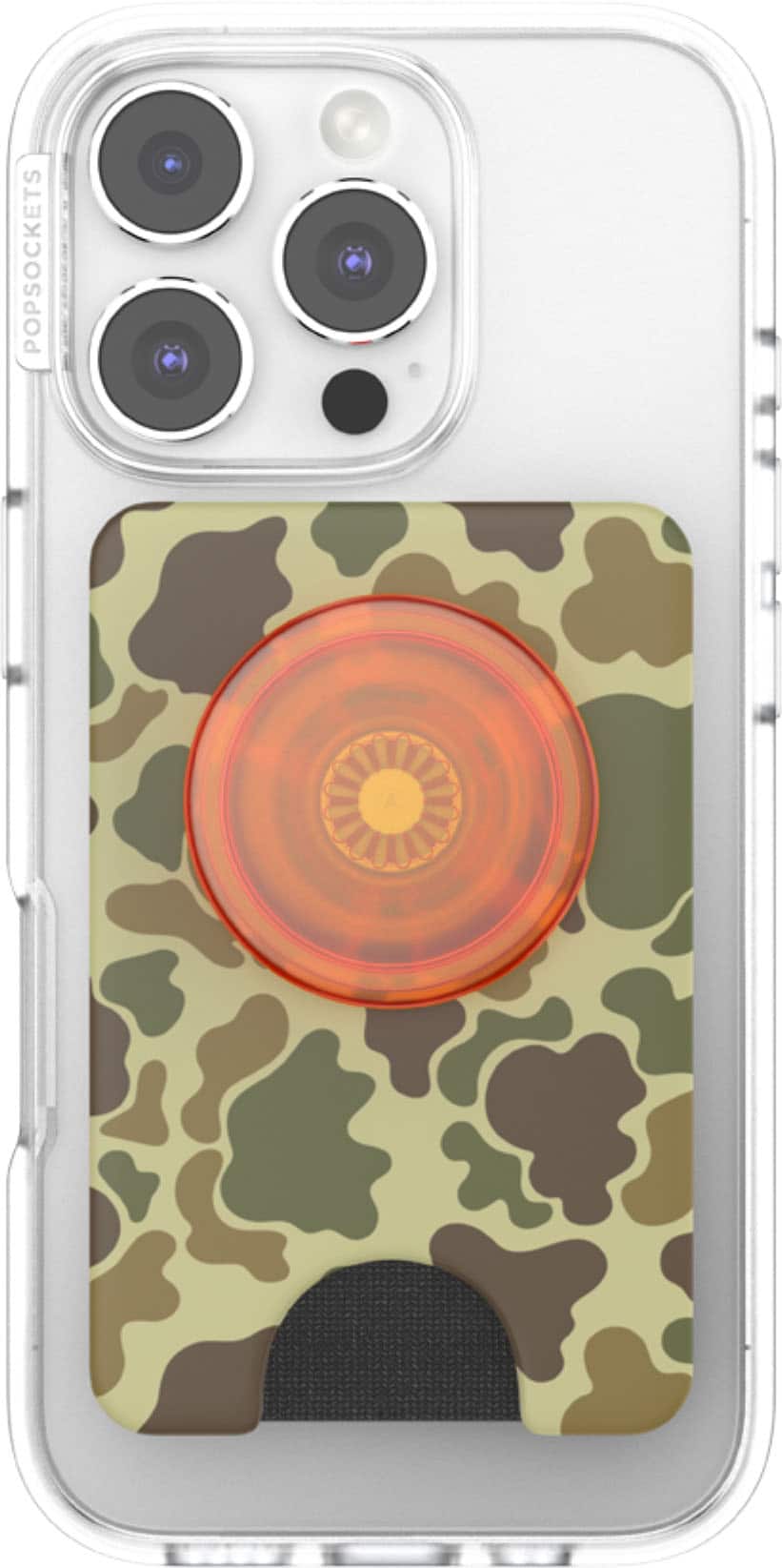 Alt View Zoom 2. PopSockets - MagSafe PopWallet+ Cell Phone Wallet & Grip, with Adapter Ring - Bruce/Camo.