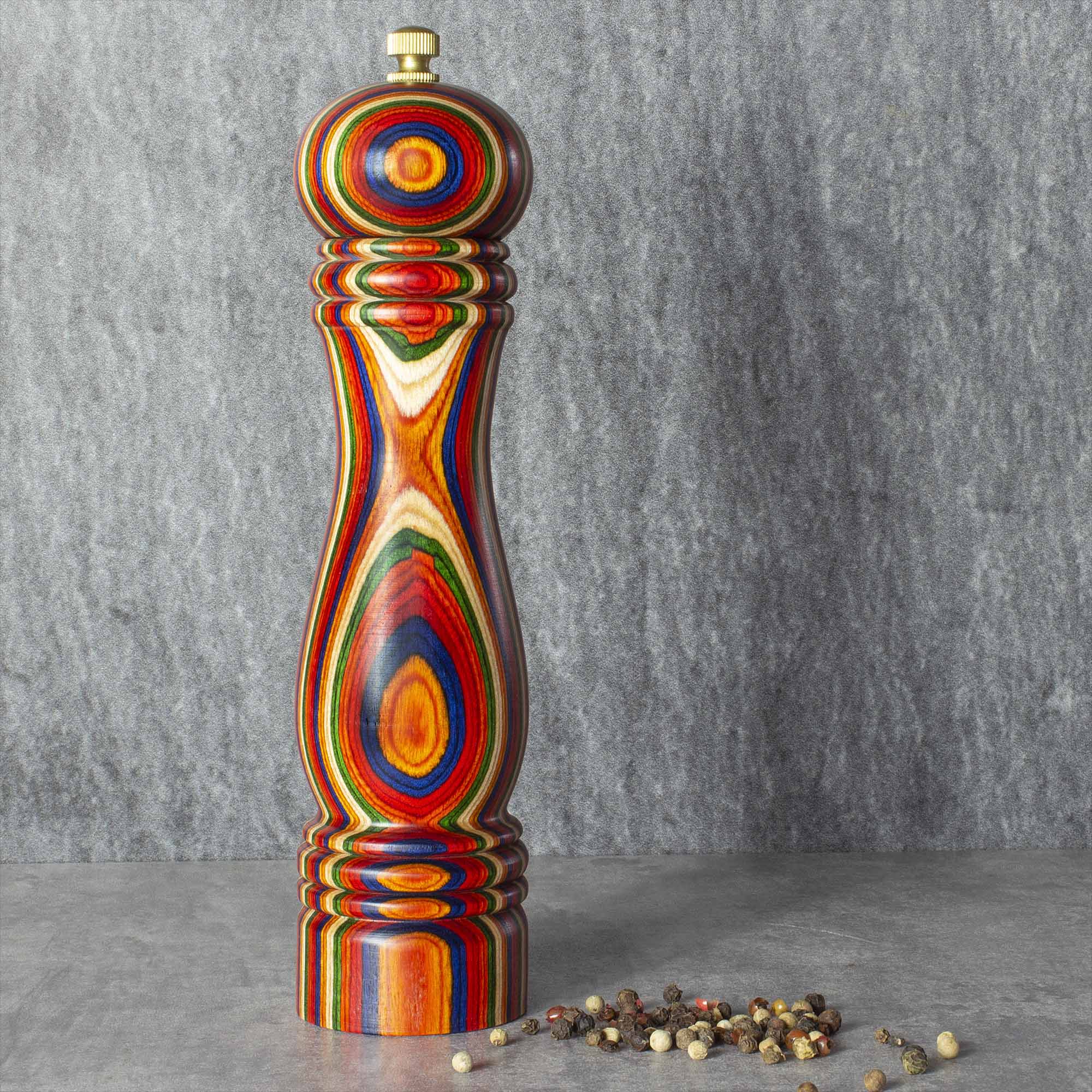 Alt View 2. Baltique - Marrakesh Collection Refillable Pepper Grinder - Red, Blue, Green, Orange.