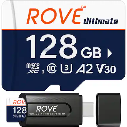 ROVE Ultimate
128 GB
micro SDXC I
10
U3
A2
V30
ROVE
128 GB
USB 3.2 Gen-1 Type-C Card Reader