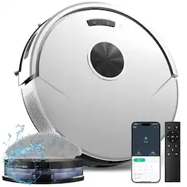 Teendow - 2-in-1 Robot Vacuum and Mop Combo with 8000Pa Suction, 120-Min Runtime, Self-Charging, App & Remote Control