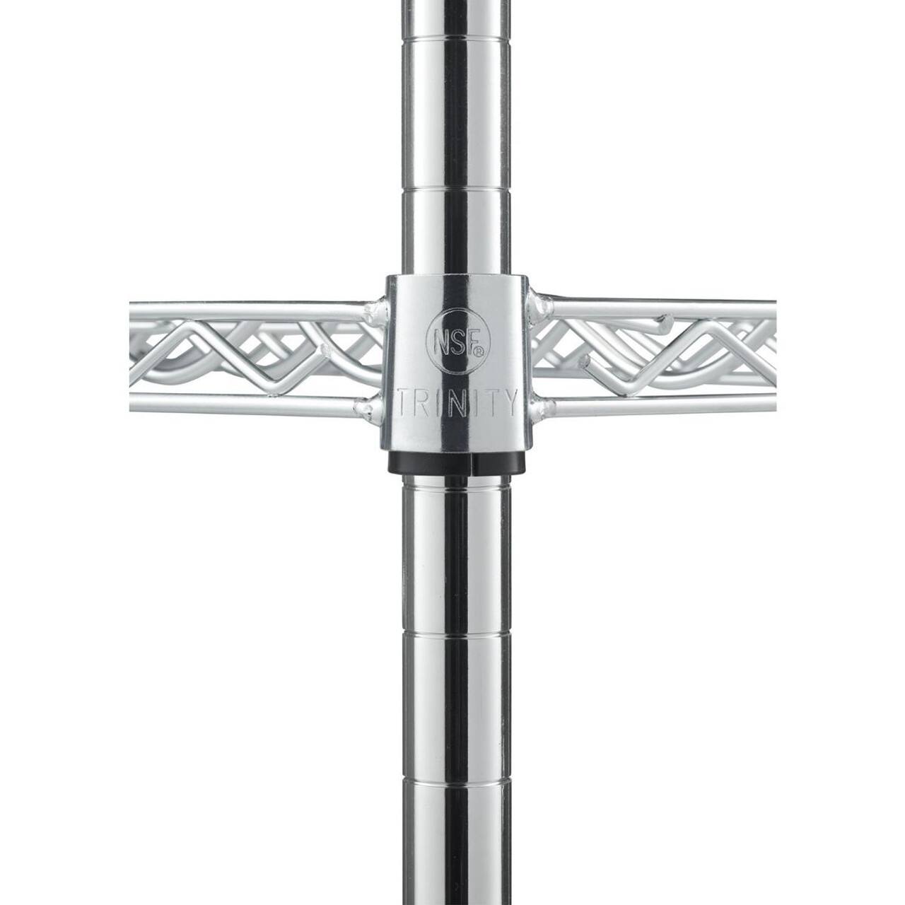 Alt View 11. TRINITY - EcoStorage 4-Tier 36x14x34.5 Commercial Wine Rack NSF Chrome - Chrome.