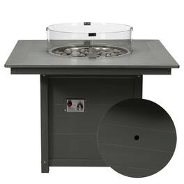 WestinTrends - Helios Modern Outdoor Patio Propane 42" Square Fire Pit Table