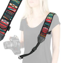USA Gear - Adjustable Neoprene Digital Camera Strap with Safety Strap