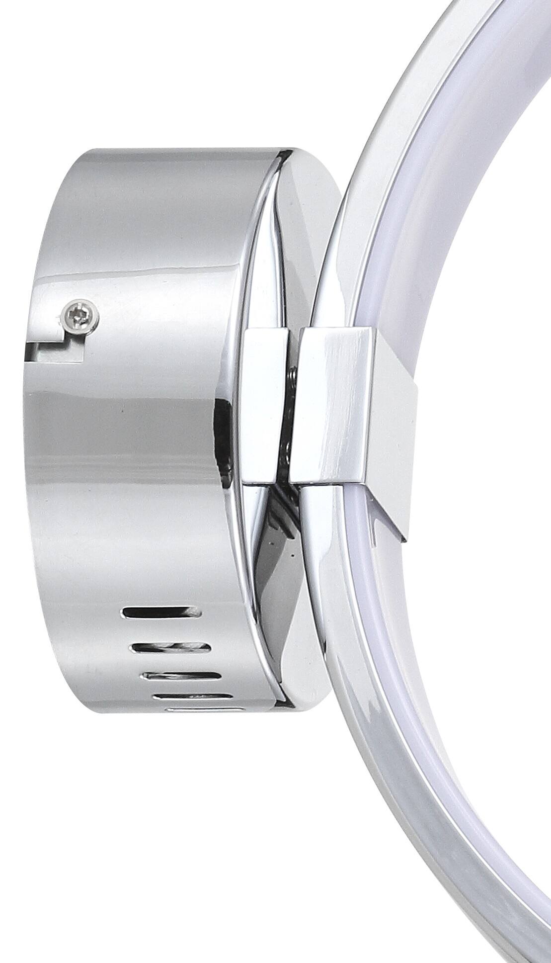 Alt View 5. Jonathan Y - Nathaniel 14" Dimmable Integrated LED Metal Wall Sconce, Chrome - Chrome.