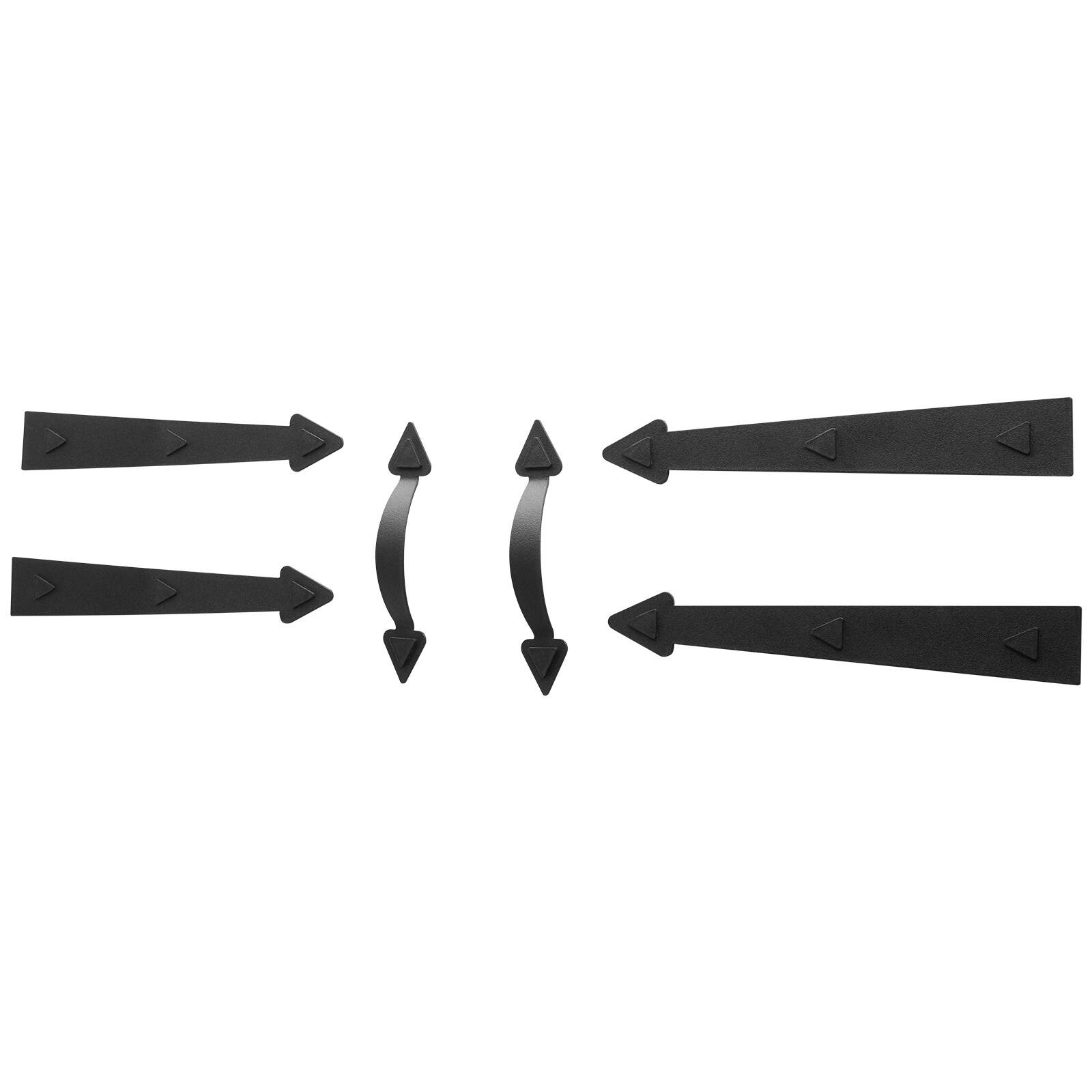 Alt View 5. VEVOR - Magnetic Garage Door Hardware Kit, Decorative Garage Door Hinges Handles, Black Carriage House Accents - Black.