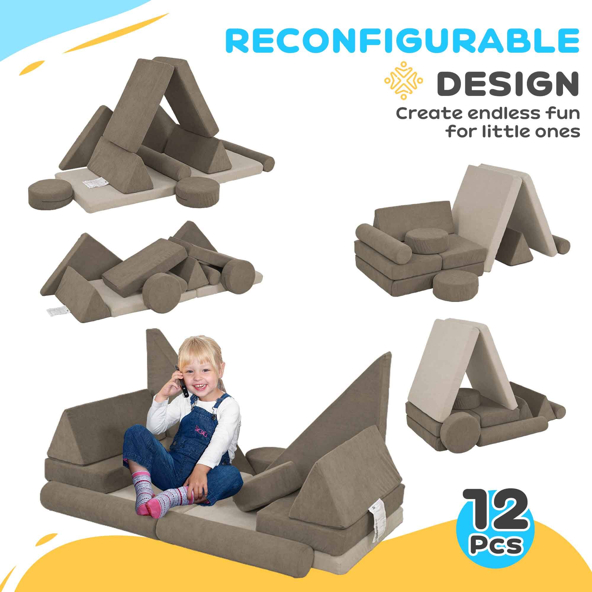 RECONFIGURABLE DESIGN  
Create endless fun for little ones  

12 PCS