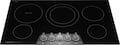 Frigidaire - Gallery 36 in. Wide 5 Elements Built-In Electric Cooktop with EvenTemp and 2-in-1 Dual Element - Black Stainless Steel