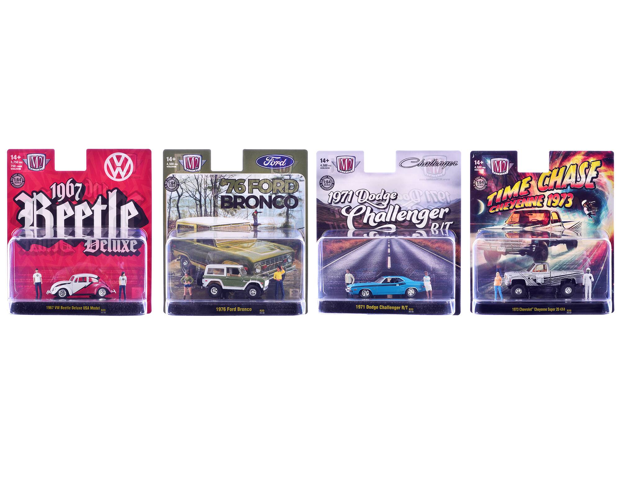 14+ + 14+ PM 1.75 - - M2 V - | W TM 1967 Beetle Deluxe Ford 14+ 14+ M2 | 0- M2 Cholkupe . -- M2 76 FORD BRONCO 1971 Dodge 1971 ENNE 1973 CHEY Challenger BIT Y 19 TE Roelle Delust T Madel  1978 Ford Bronco . I 1871 Dodge Challenger AT 1 TE Cheesler Ohoyonne Sapor - 4 -