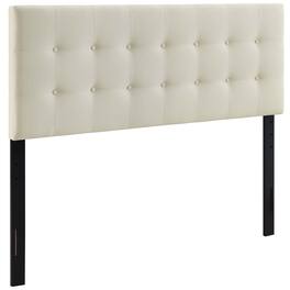 Emily Upholstered Fabric Full Headboard by Modway - White