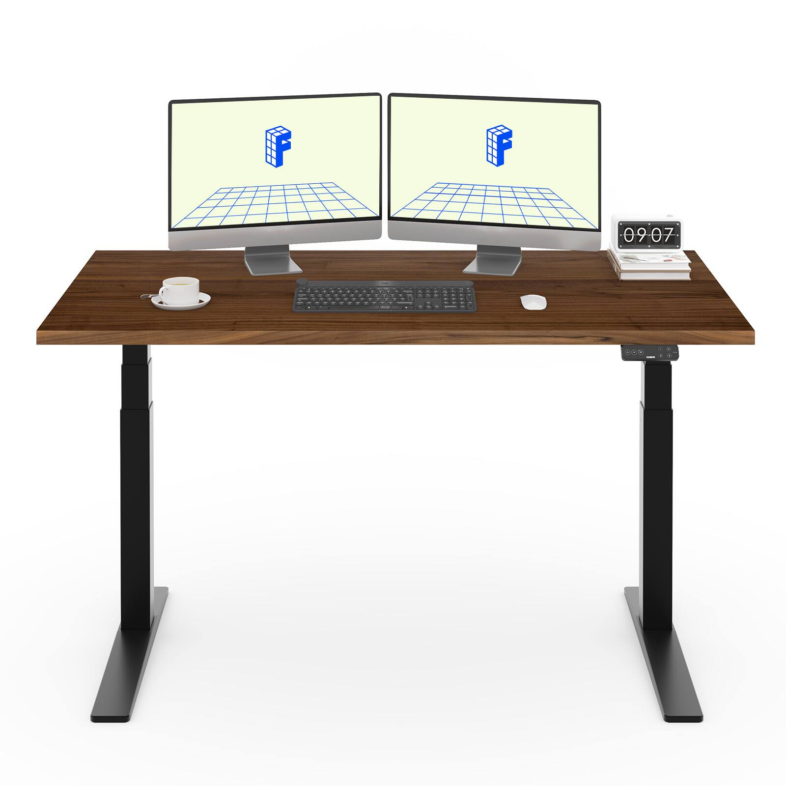 FlexiSpot E7Pro 60''W Electric Adjustable Standing Desk, Black