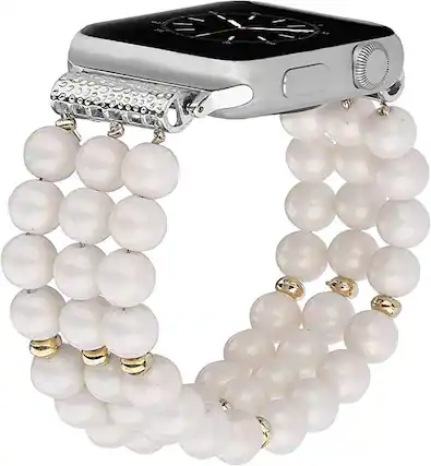 Front. Worryfree Gadgets - Worryfree Gadgets Apple Watch Band Women Girls Fashion Replacement Wristbands - Silver.