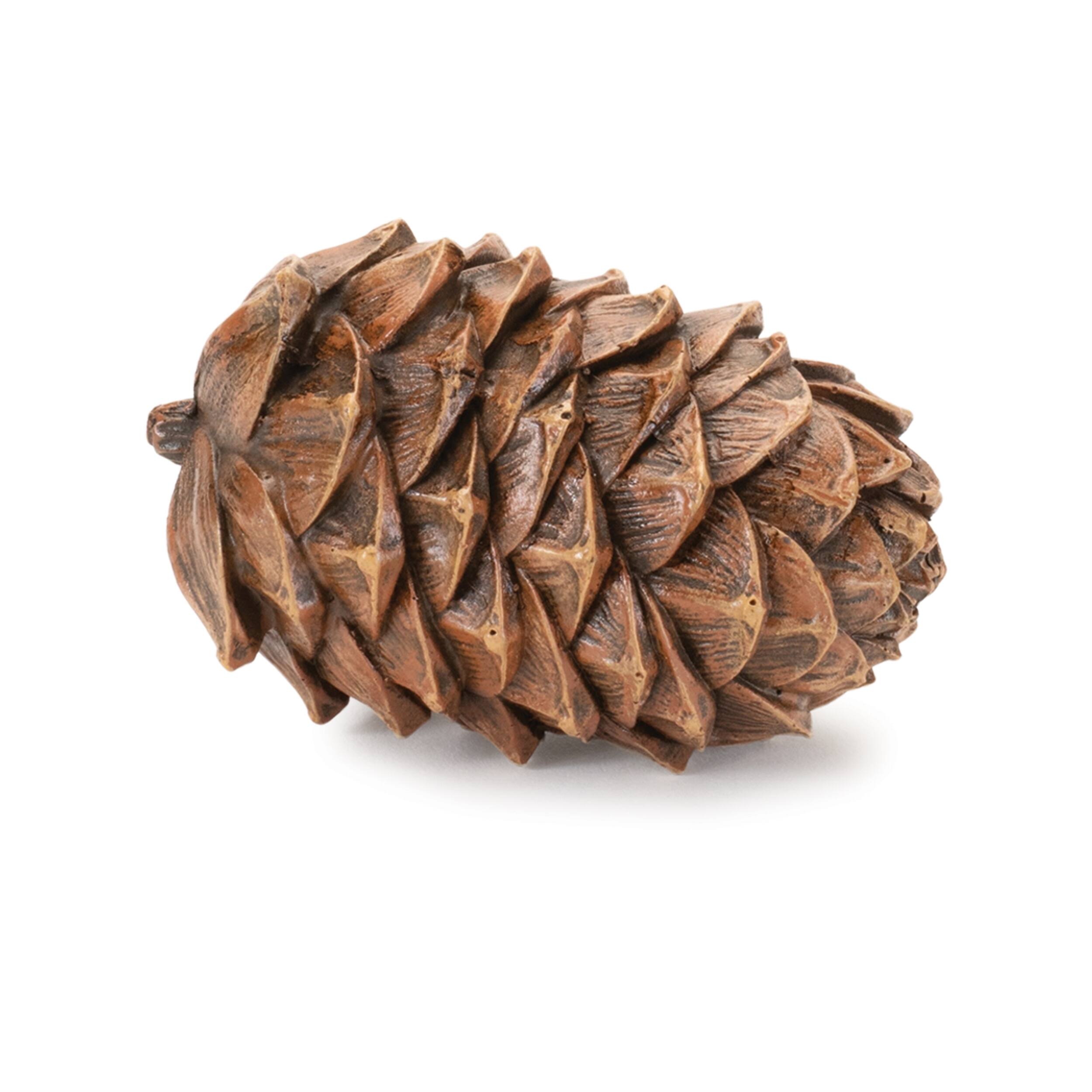 Angle. BreeBe - Pine Cone Decor (Set of 12) - Brown.