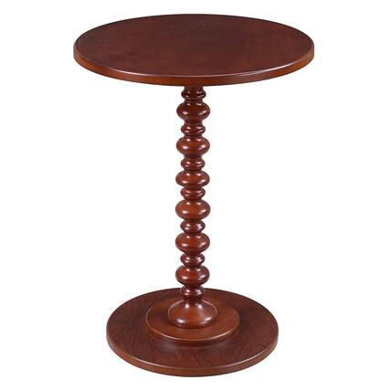 Front. Convenience Concepts - Palm Beach Spindle Table - Mahogany.