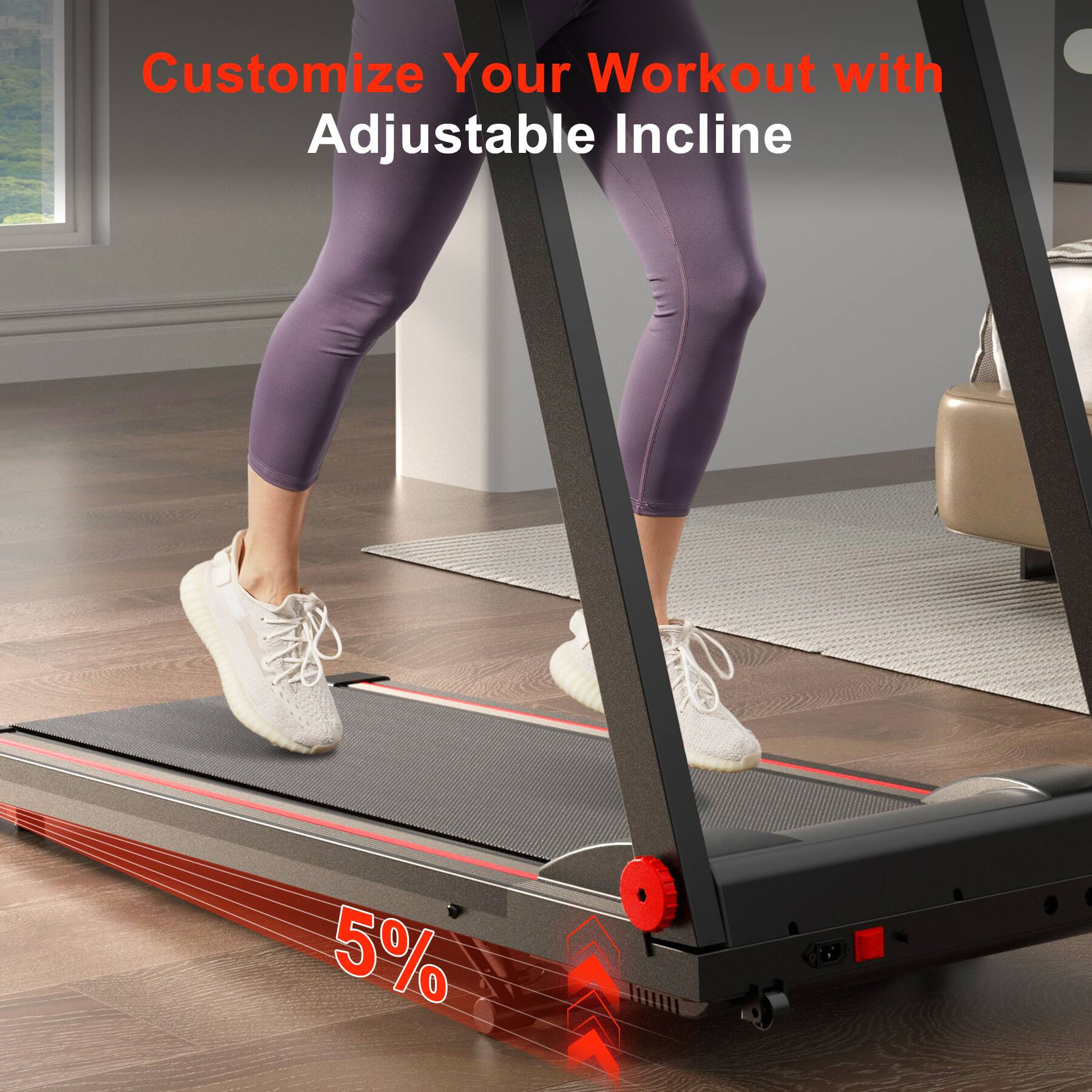 Customize Your Workout with Adjustable Incline 5%