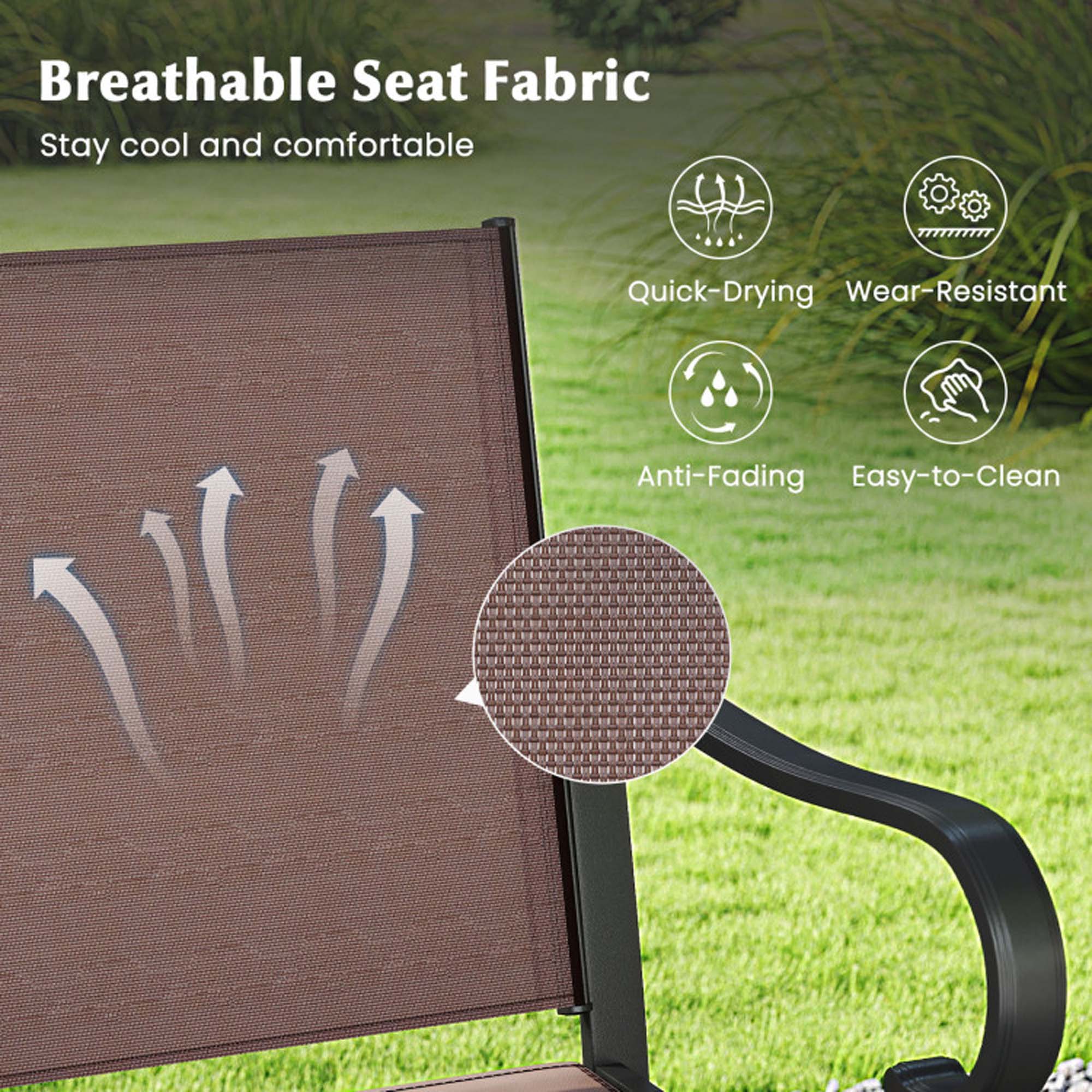 Breathable Seat Fabric  
Stay cool and comfortable  

- Quick-Drying  
- Wear-Resistant  
- Anti-Fading  
- Easy-to-Clean