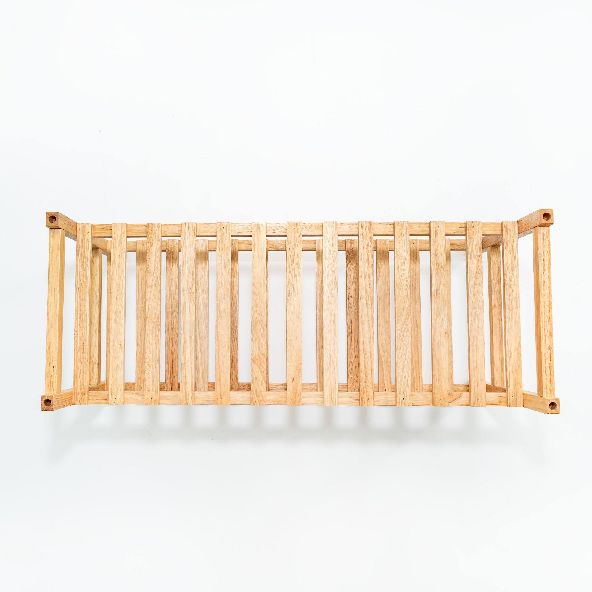 Alt View 4. PJ Wood - PJ Wood Stackable Wood Shoe Rack Organizer Shelf Closet Entryway Bedroom Natural - Natural.